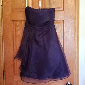 David's Bridal Plum bridesmaid dress